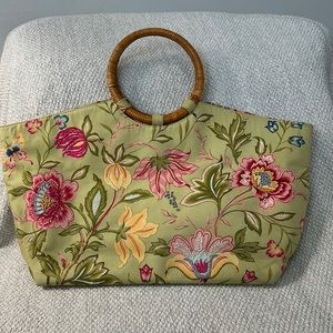 Talbot's Floral Cloth Tote GUC